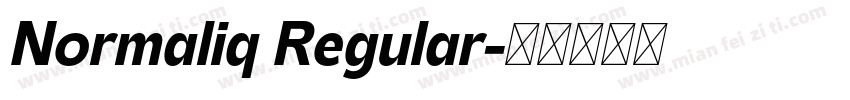 Normaliq Regular字体转换